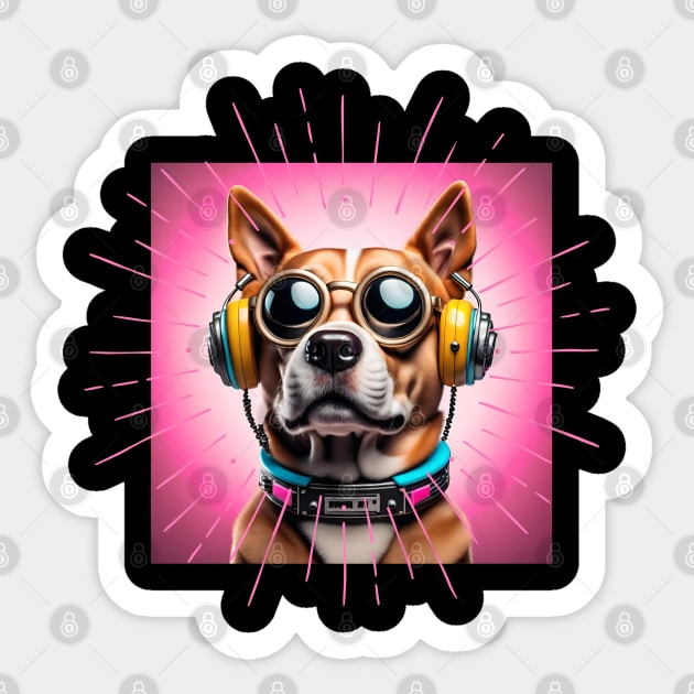 Beige futuristic dog Sticker by Studio468